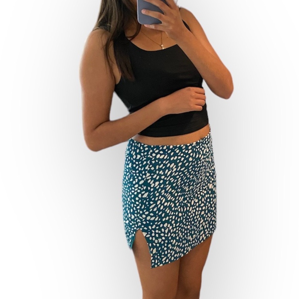 Printed mini skirt